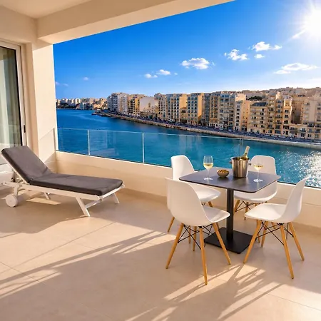 St Julian's Seafront 2br Spinola - Bbq & Peaceful 公寓 Saint Julian's