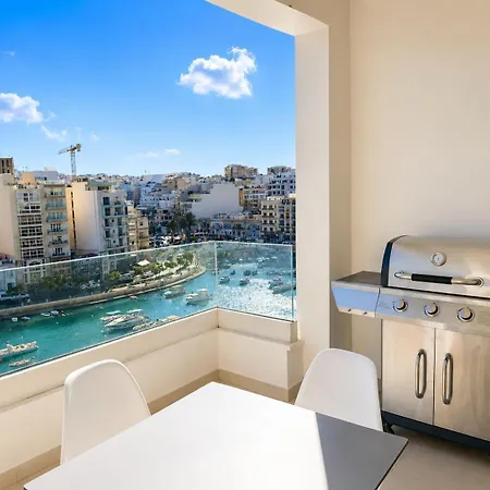 St Julian's Seafront 2br Spinola - Bbq & Peaceful Appartamento